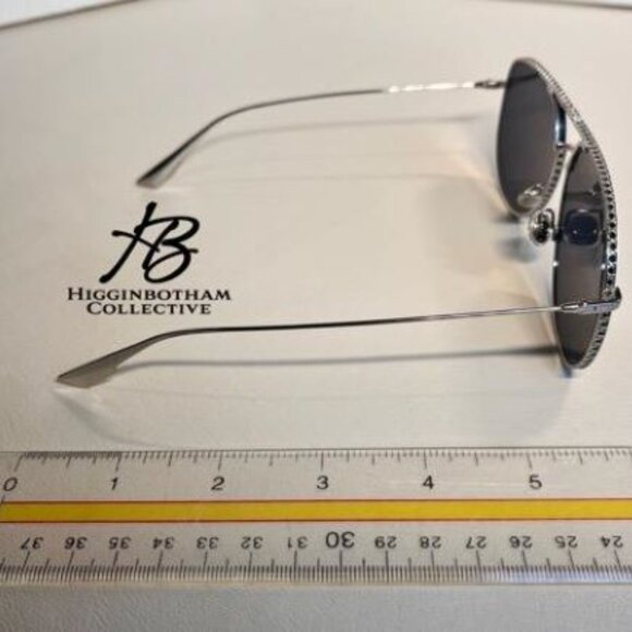 New Authentic DIOR BY DIOR 0102K Palladium White Silver Grey Women's Sunglasses - Picture 6 of 16
